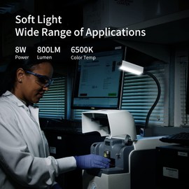 XINYIQI Magnetic Work Light, Led Machine Light, IP66 Waterproof gooseneck Light, 800 Lumens + Reinforced Magnetic Bas, Suitable for Lathe Table