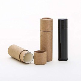 9 mL Kraft Paperboard Lip Balm/Salve/Cosmetic/Lotion Tubes x100
