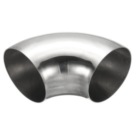 PATIKIL 90 Degree Mandrel Bend Elbow, 4" OD Steel Exhaust Elbow Exhaust Piping Connector 304 Stainless Steel for Exhaust Pipe Stair Handrail HVAC