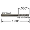 1/8" Grout Removal Tool Tile Cutting Bit - Five Pieces