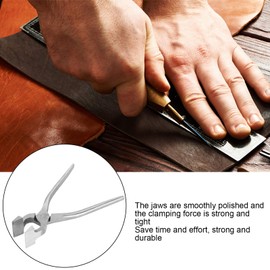 QANYEGN Flat Pliers, Sheet Metal Hand Seamer, Straight Jaw Sheet Metal Bender Tools DIY Leather Craft Tools for Bag Belt