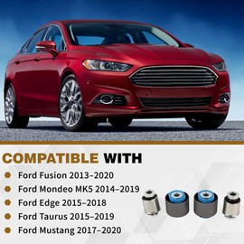2 Pair FR3C3C270AA F2GC5K653AXB Rear Axle Suspension Trailing Control Arm Bushing Kit Compatible with Ford Fusion 2013-2020 Mondeo Edge Taurus Mustang 2013-2020 Replace F2GC5K653AXB FR3C3C270AA