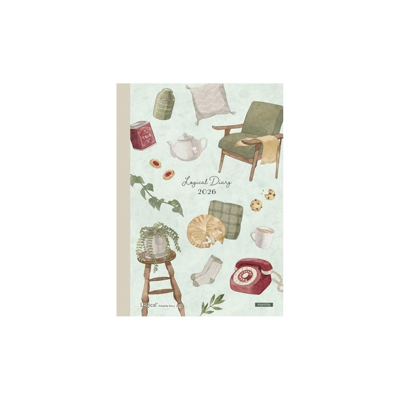 Nakabayashi Logical Diary 2026 Monthly Note Type H/B6/Green NS-B602H-26A2 [PT1]