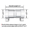 Stainless Steel 3 to 3 Inch Exhaust Adapter, 3" ID