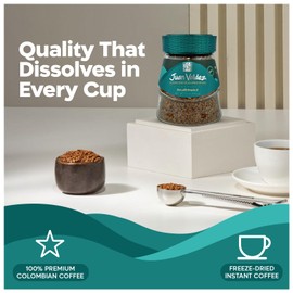 Juan Valdez Decaffeinated Freeze Dried Coffee | 100% Colombian Arabica Beans | 100% Colombian Coffee | 3.5 oz / 100 gr Jar | Rich Flavor, Naturally Decaf with Sugarcane