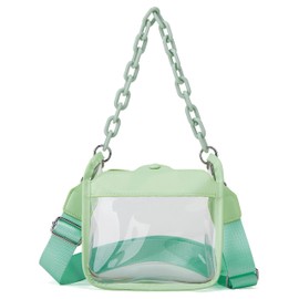Clear Bag for Women Clear Handbag Concert Bag Stadium Approved Clear Purse Shoulder Crossbody Bag Satchel Hobo Bag