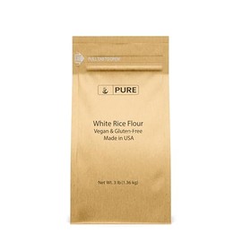 Pure Original Ingredients White Rice Flour (3 lb) Unbleached & Untreated, Flour Alternative, Vegan.