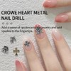 120 Pieces Cross Nail Art Charms Kit, Nail Charms, Charms