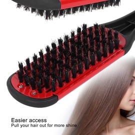 Cepillo para Alisar el Cabello Peine de Cerdas Cepillo de Doble Cara Alisador de Cabello Pinza de Peine Cepillo de Pelo Multifuncional Alisador Herramienta de Peinado para Mujeres Hombres Peine(rojo)