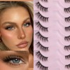 FANXITON Half Lashes Natural Look Wispy 10 Pairs Cat Eye
