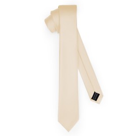 Ladeheid Classic Men's Tie, Matt, Perfect for Office & Festivities, Various Colours - Ideal for Business Meetings, Weddings, Size 150 cm x 6 cm TMM-6, beige