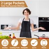 PIEMEET 12Pcs Bib Apron,Black Aprons Bluk,Bib Aprons with 2 Pocket,Kitchen