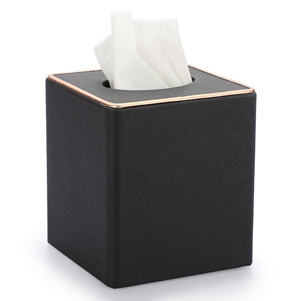 Sumnacon Tissue Box Cover Square Tissue Box Stylish Linen Tissue