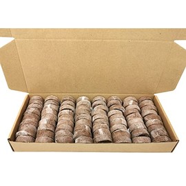 GREEN24 Coconut Swelling Tablets, Diameter 45 mm, Made by Jiffy Source Pots, Sowing Soil, Potting Soil, Coconut Tablet with Instructions (Diameter 45 mm, Pack of 72)