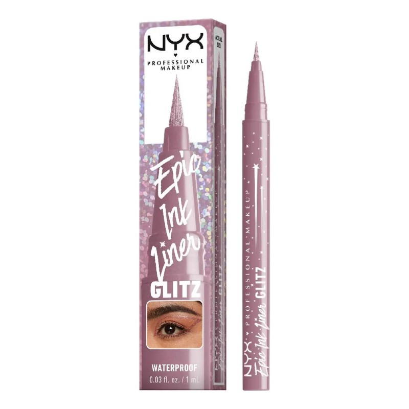 Delineador Líquido NYX Professional Makeup Epic Ink Glitz, a Prueba