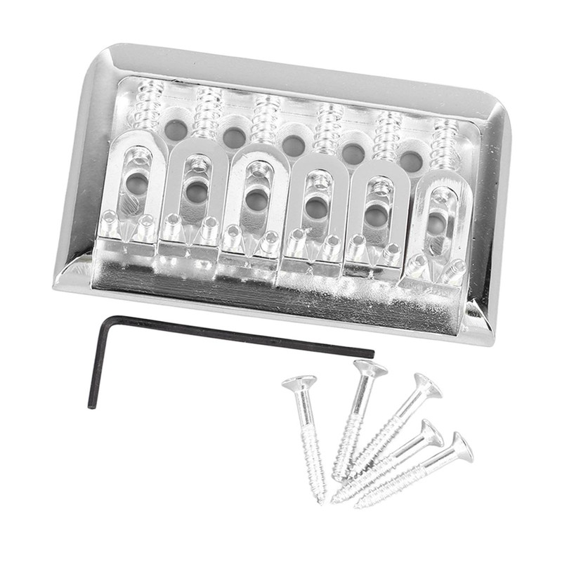 Fixed Hardtail Guitar Bridge U Shape Saddle Bridge Replacement Metal