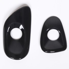 Qiosreui Door Lock Switch Button Frame Compatible with Chevy Corvette C6 2005-2013, Inner Door Push Button Trim, Door Release Switch Button Trim Cover Bezel Decoration Accessories, ABS (Glossy Black)