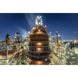 Yanoman 10-1486 Jigsaw Puzzle, Made in Japan, 1000 Piece Jigsaw Puzzle, Night View of Kawasaki Factory, 10.7 x 29.5 inches (50 x 75 cm), 10-1486 Pieces, Includes Postcard with Glue and Spatula