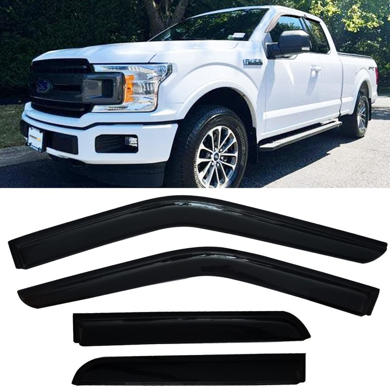 TONOYTIM Window Visors Rain Guards Side Wind Deflectors for 2015-2025