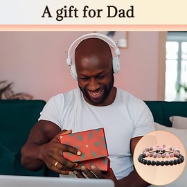 Dad Gifts from Daughter Birthday Gift for Dad Fathers Day Gift for Dads Father Daughter Bracelet Matching Natural Stone Bracelet Gifts for Daughters Daddy