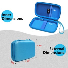 LTGEM Hard Travel Case Compatible with My Arcade Atari Pocket Player Pro, Portable Video Game System Handheld Game Protection Case, Blue