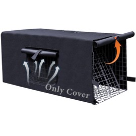 Rockever Upgraded Live Animal Trap Cage Cover with Window | Cat Trap Cover For Stray Cats For 32 Inch Heavy Duty Trap Cage With Real Door For Raccoon, Skunk, Squirrel (Only Cover)