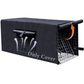 Rockever Upgraded Live Animal Trap Cage Cover with Window | Cat Trap Cover For Stray Cats For 32 Inch Heavy Duty Trap Cage With Real Door For Raccoon, Skunk, Squirrel (Only Cover)