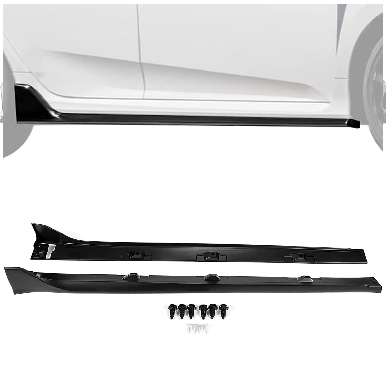 HECASA Side Skirt Body Kit Replacement Compatible with 2016-2021 Honda ...