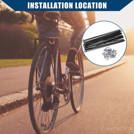 Hihaha Bicycle Steel Spokes 14G Bike Spoke 220mm Length with Nipples /36Pcs