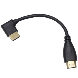 KAUMO HDMI Cable, 0.15m (15cm) Right Angle Terminal (One Right Angle, Gold Plated) Short HDMI Cable