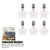 6Pcs Tablecloth Weights Marble Stainless Steel Small Size Waterproof Rustproof