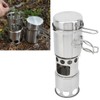 Stainless Steel Cookware Set Portable Camping Stove Cooking Pot Set