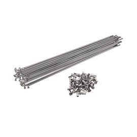 Set: Spokes with Nipple (18 x 250 mm + 18 x 260 mm) M3 in Chrome - 22 Inch Rim for Front Wheel - for Simson SR1