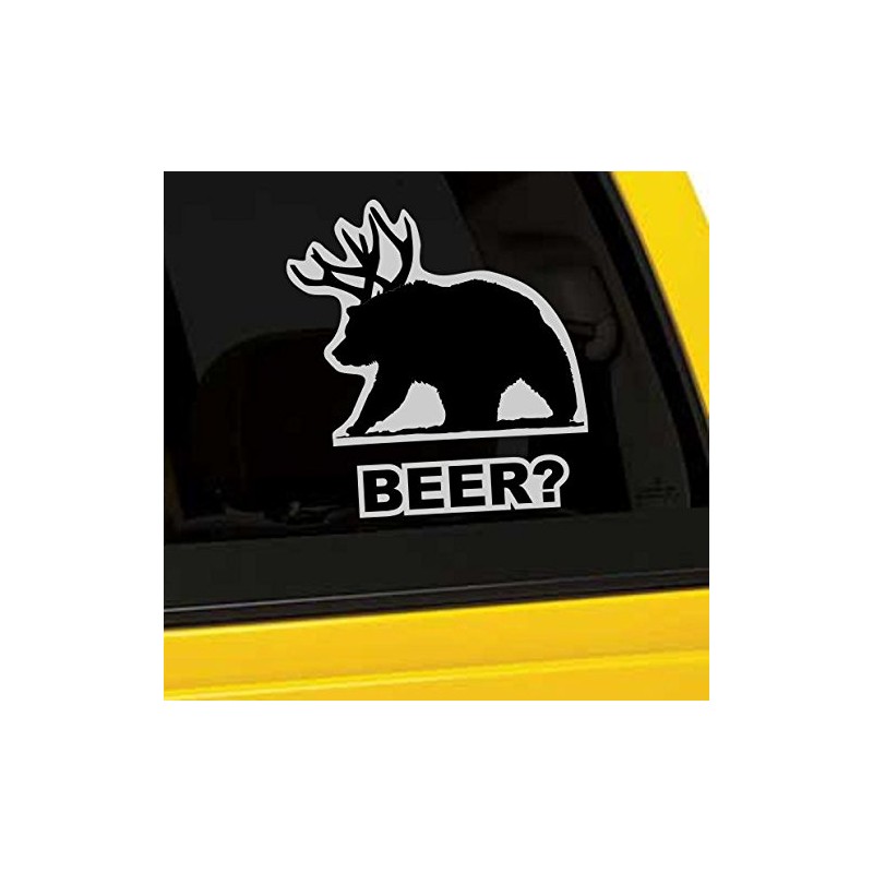Beer Bear Funny Vinyl Sticker 5 Inch