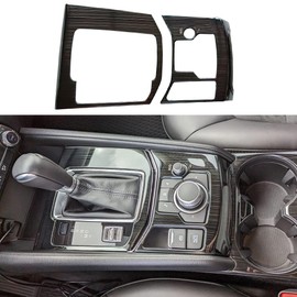 AOKIO Interior Center Console Gear Shift Panel Cover Trim for Mazda CX-5 CX5 Accessories 2017 2018 2019 2020 2021 2022 2023 2024 2025 (Stainless Black)