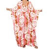 OHOXOE Women's Kaftan Dress 2025 V-Neck Beach Cover Up for