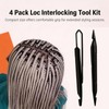 4 Pcs Interlocking Tool for locs and microlocs retighten Tool