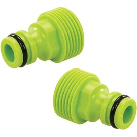 Nillkanth@ Garden Hose Pipe Connector Adaptor, 3/4" BSP Male Screw Type Accessory Screw Hose Pipe Adaptor Connector Pack of 2