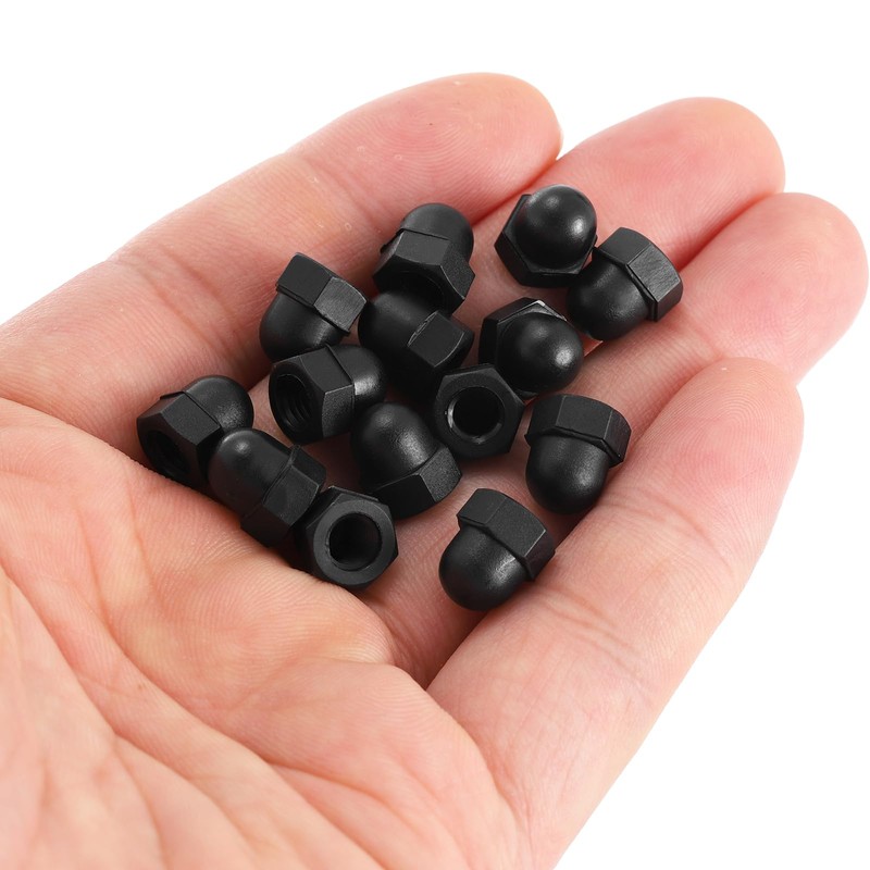 sourcing map M5x0.8 Acorn Cap Nuts, 30Pcs Nylon Dome Cap