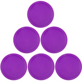 ONE250 3 1/4 inch Air Hockey Pucks, Full Size Goal Packs Replacement Accessories for Game Tables (6 Pcs) (Purple)