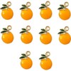 10 Pcs Cartoon Orange Fruit Charms for Jewelry Making, DIY