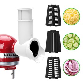 Slicer Shredder Attachments for KitchenAid Stand Mixer Cheese Grater Attachment for KitchenAid, Slicer Accessories with 3 Blades by Aien