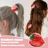 2 PCS Strawberry Claw Clips Acetate Claw Clips Strawberry Hair