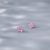 Cherry Blossom Stud Earrings for Women Girls Teens S925 Sterling