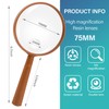 Feosky Handheld Reading Magnifier, 10X 30X Magnifier, 75mm Shatterproof Lens,