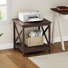 ChooChoo End Table, 24 Inch End Table with 2-Tier Storage