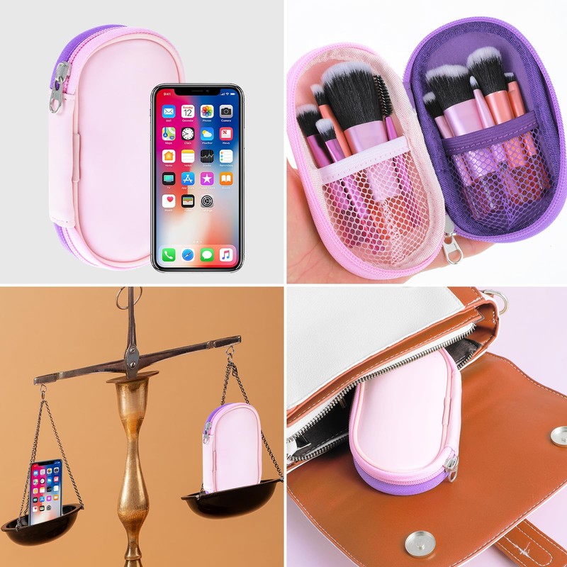 Oruola Travel Makeup Brush Set,10pcs Mini Makeup Brushes with Brush