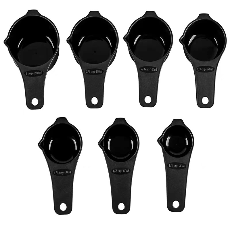 DOTINGHUX Measuring Cups Set of 7,Black