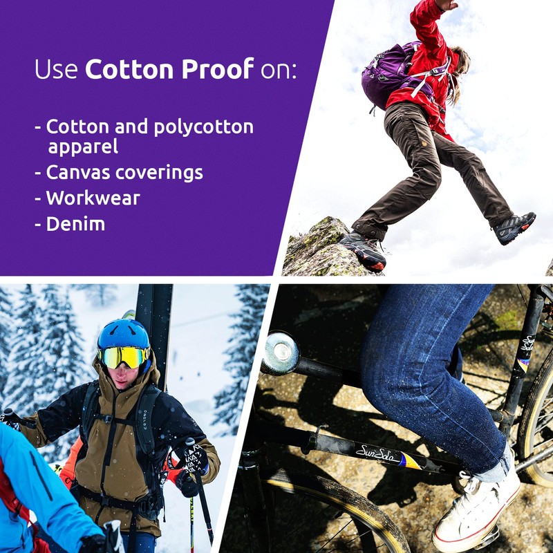 Nikwax COTTON PROOF Wash-in Waterproofing for Cotton Fabric, Polycotton &