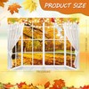Autumn Window Photography Backdrop 7x5FT White Curtains Fall Forest Scene